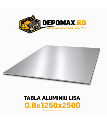 Tabla aluminiu lisa 0.8mm, 1250x2500mm (1050A)
